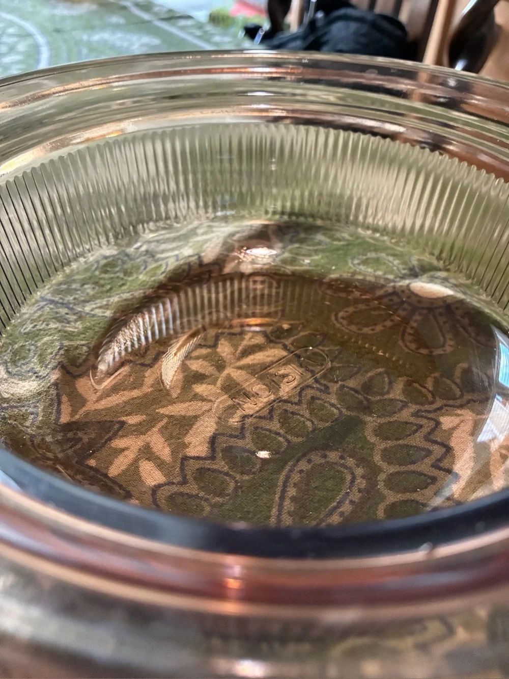 “Visions” by Corning Glass Bakeware 24oz. Vintage Amber Color Introduced in 1983